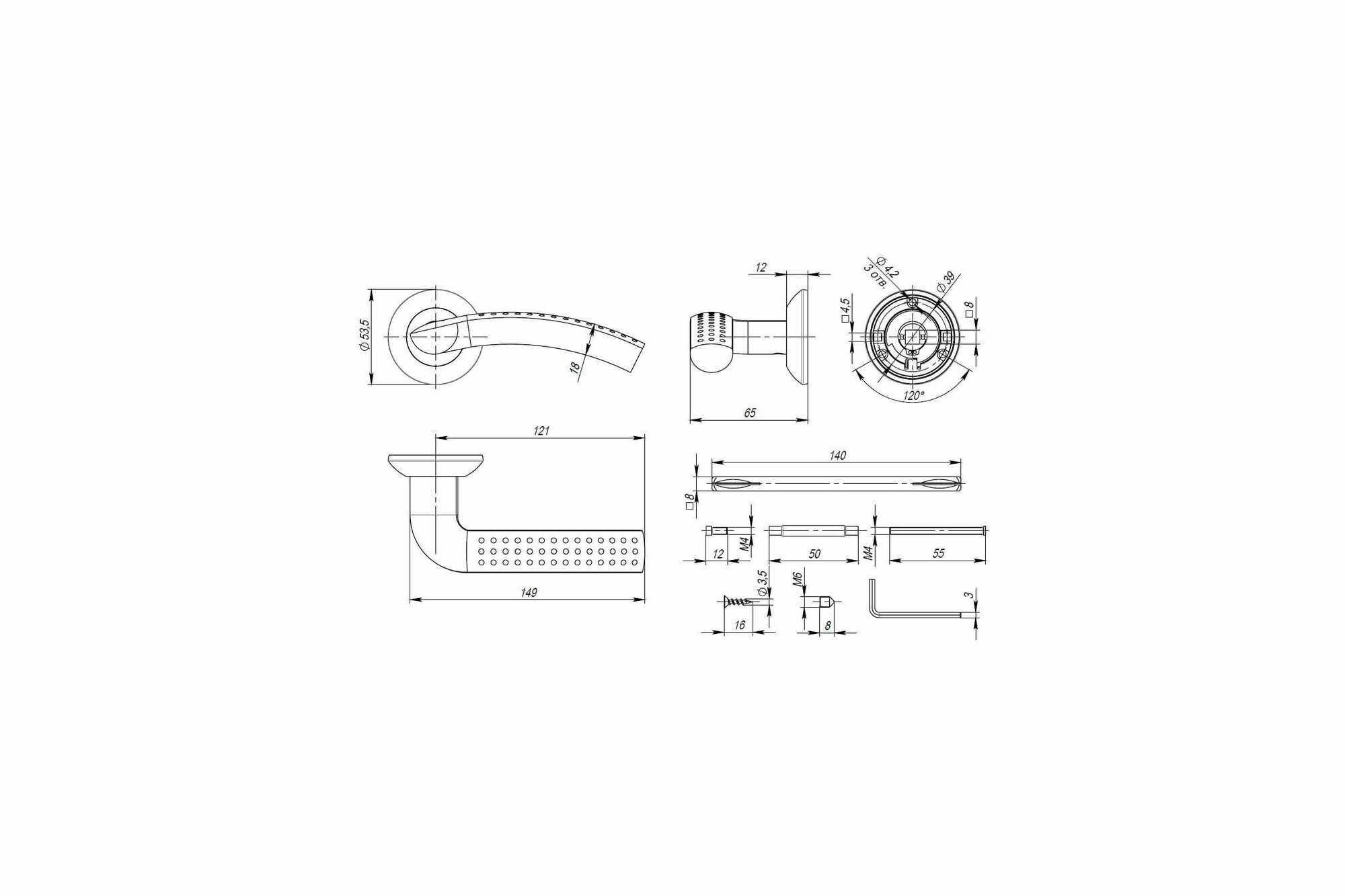 фото Ручка раздельная Punto (Пунто) Logica TL ABG-6 зеленая бронза