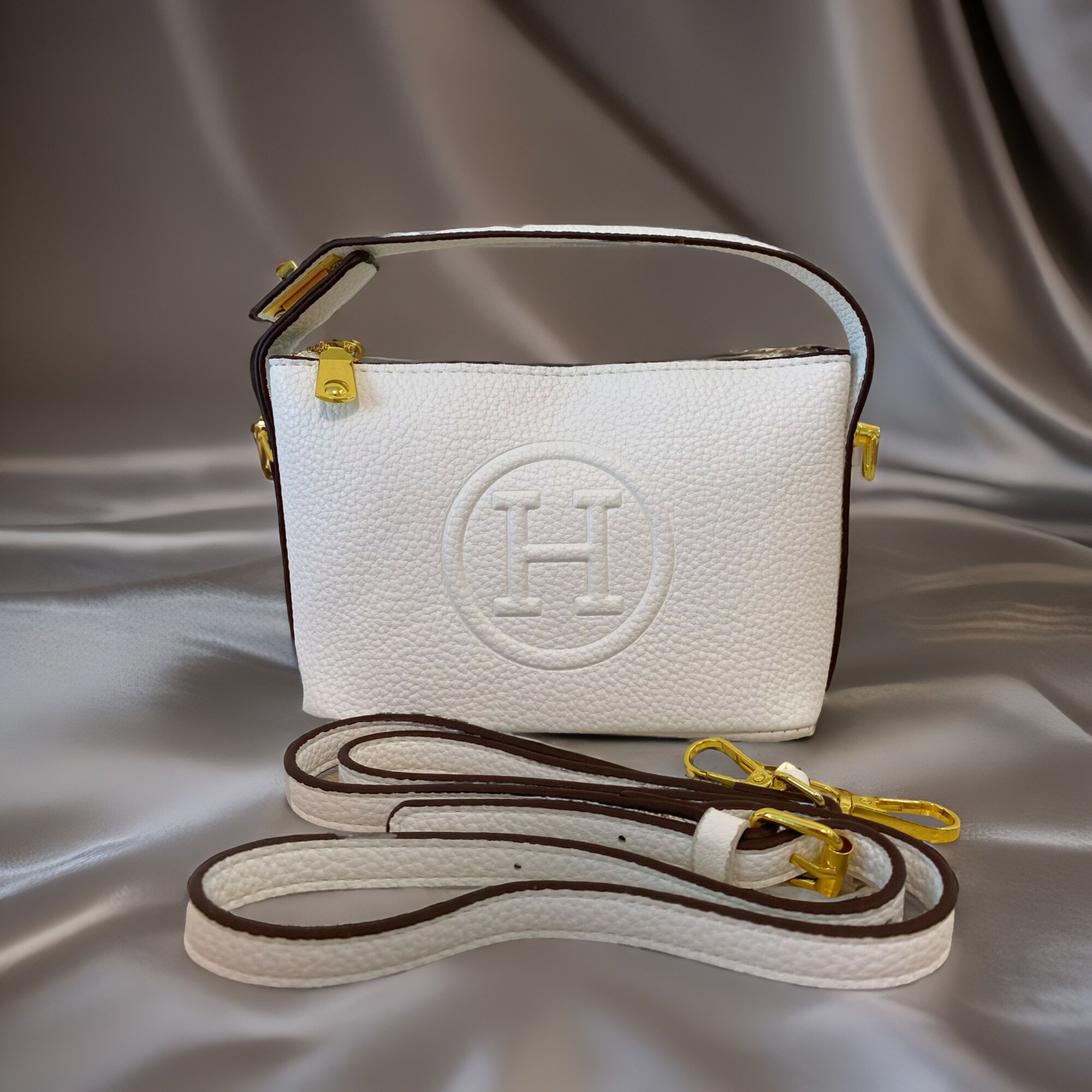 фото Сумка женская кросс боди через плечо, оранжевая. Повседневная сумка с ручками