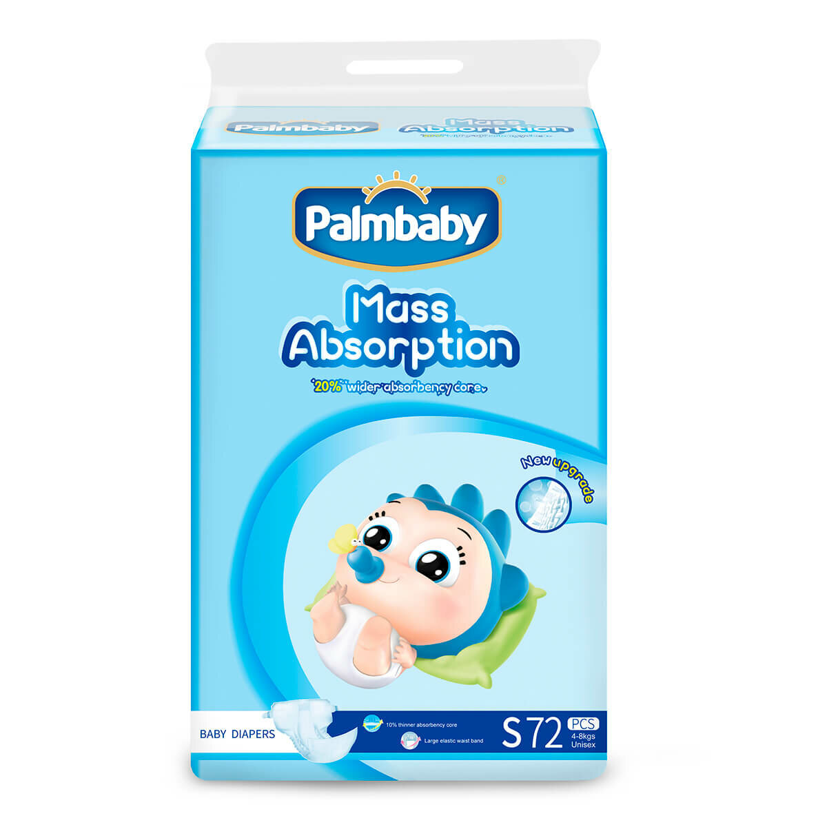Изображение Подгузники, S (4-8 кг), 72 шт, Palmbaby