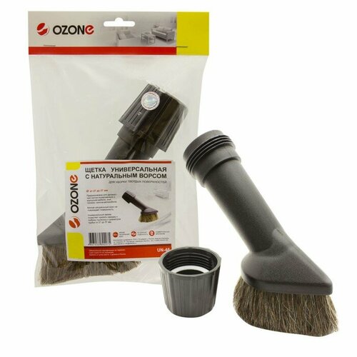 Универсальная щетка для пылесоса Ozone с натуральным ворсом под трубку 27-37 мм 1151₽