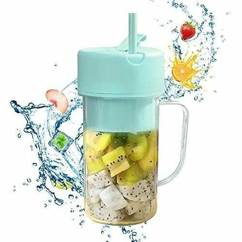 Портативный блендер смузи-мейкер бутылочный миксер емкостью 420 мл с USB-аккумулятором блендер емкостью 1500 мАч электрический мини-миксер с подставкой и 6 лопастями чашка для сока для сока детское питание тренажерный зал путешествия 1131300₽