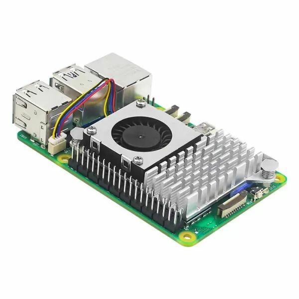 Активный кулер для Raspberry Pi 5 - серебристый — фото 1