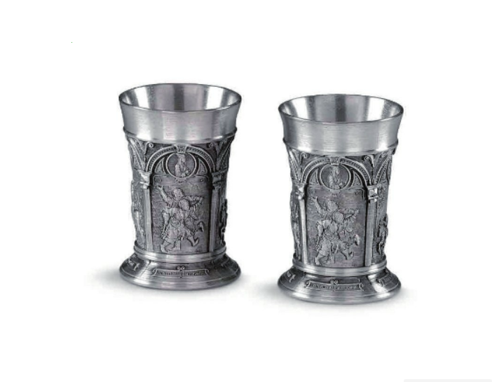 Подарочный набор рюмок для водки из олова "Durer" выс.6см
