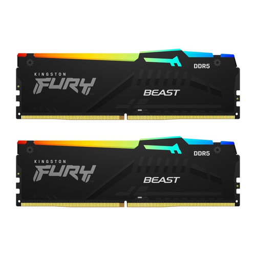 Память оперативная Kingston 16GB 5600MTs DDR5 CL40 DIMM Kit of 2 FURY Beast RGB XMP 9484₽