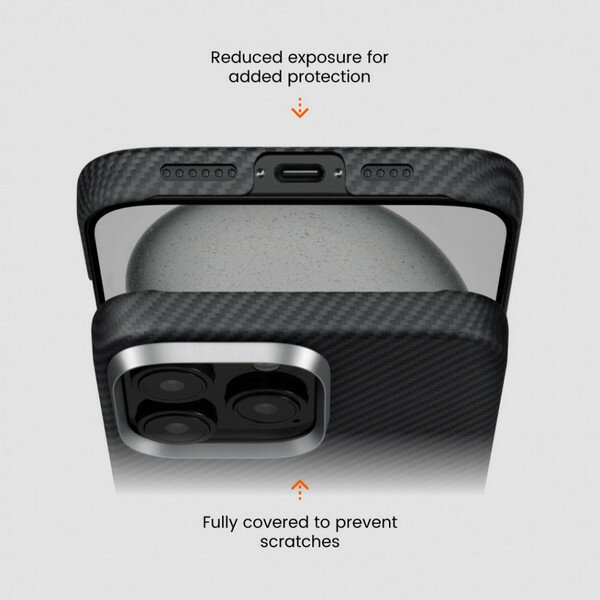 Чехол Pitaka Ultra-Slim Case для iPhone 16 (KI1601A) Black/Grey (Twill) — фото 1