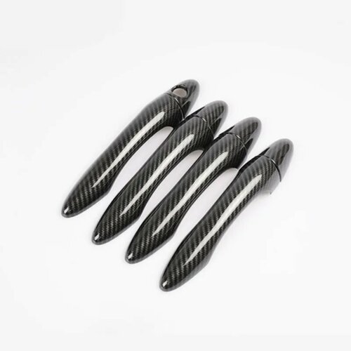 Углеродное волокно, хромированная Автомобильная дверная ручка, накладка, наклейка для KIA Sportage MK3 SL 2011 2012 2013 2014 2015, аксессуары, carbon handle