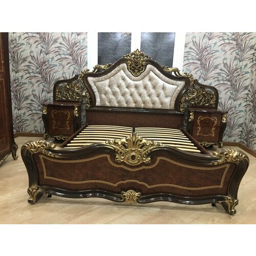 Кровать двуспальная 1800х2000 Диа Джоконда орех глянец