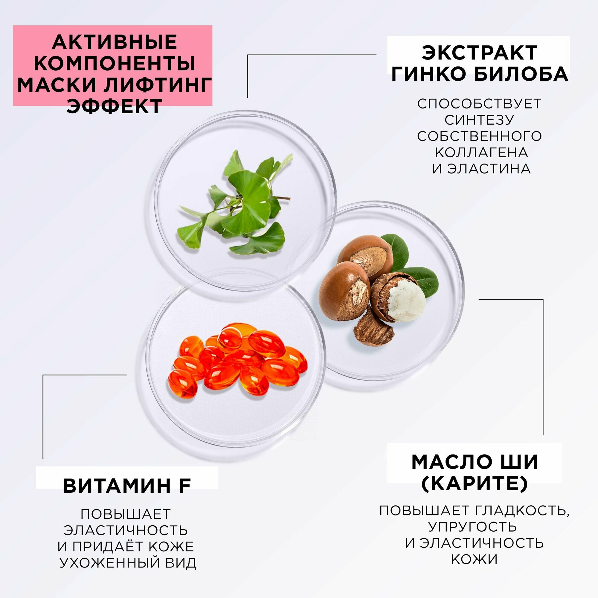 MIXIT Набор косметики по уходу за кожей: очищающая, увлажняющая, питательная и лифтинг маски. Профессиональный уходовый бьюти бокс для лица DETOX PUZZLE — фото 1