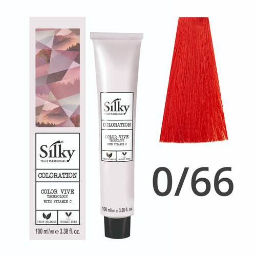 фото Краска для волос профессиональная silky color vive/ultralift 066 красный усилитель, 100 мл