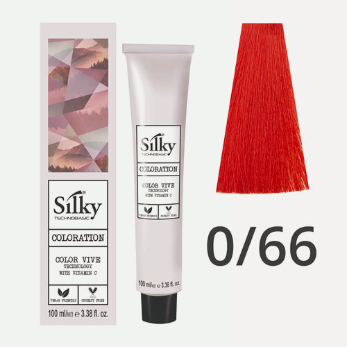 Изображение товара Краска для волос профессиональная Silky Color Vive/Ultralift 066 Красный усилитель, 100 мл
