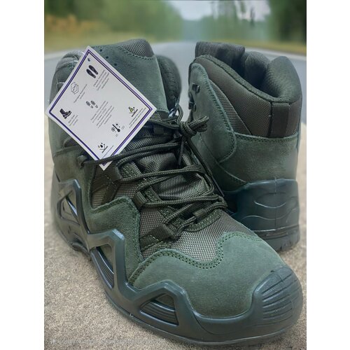 Ботинки тактические / трекинговые с мембраной, оливкового цвета, антипрокольная подошва, размер 44