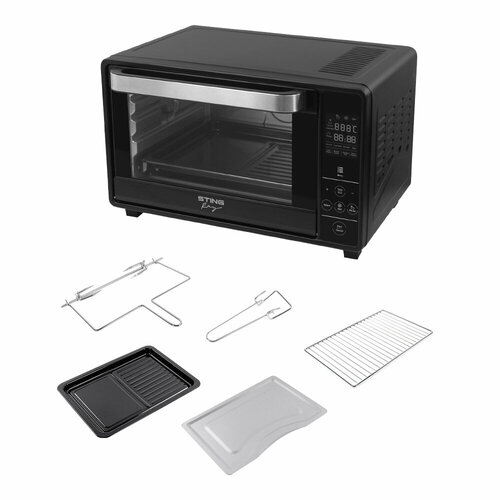 STINGRAY ST-EO129B черный жемчуг духовой шкаф Мини-печь 28Л конвекция вертел 6592₽