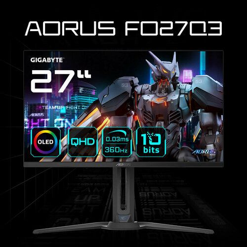 27 Монитор AORUS FO27Q3-EK OLED 2560x1440 360 Гц 101640₽