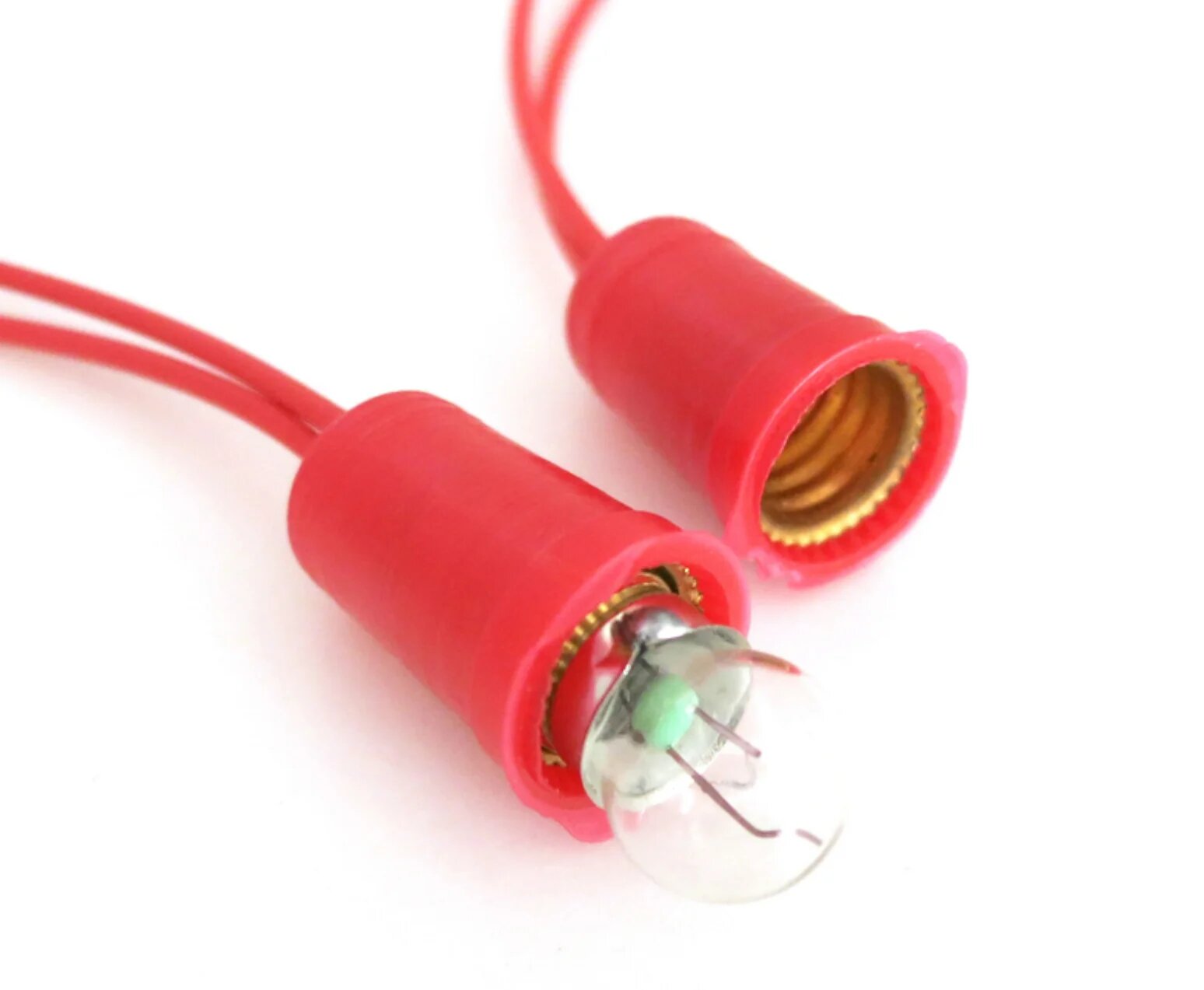 Лампочки 2.5V-6V, Cord holder(2pcs), зеленый