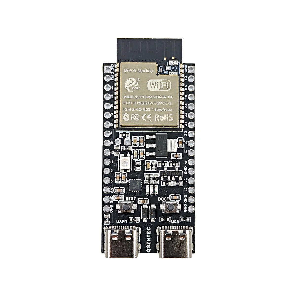 Модуль QSZNTEC ESP32-C6 Wi-Fi6 BLE Zigbee, ESP32-C6-N4 — фото 1