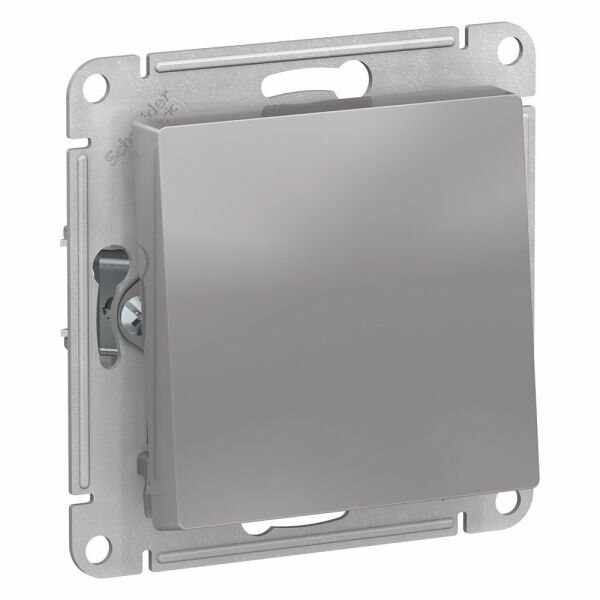 15 шт. Systeme Electric AtlasDesign Aqua Алюминий Переключатель 1-клавишный IP44 сх.6 10АХ механизм ATN440361