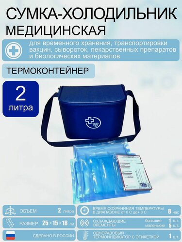 Изображение товара Сумка-холодильник медицинская (объем 2литра)