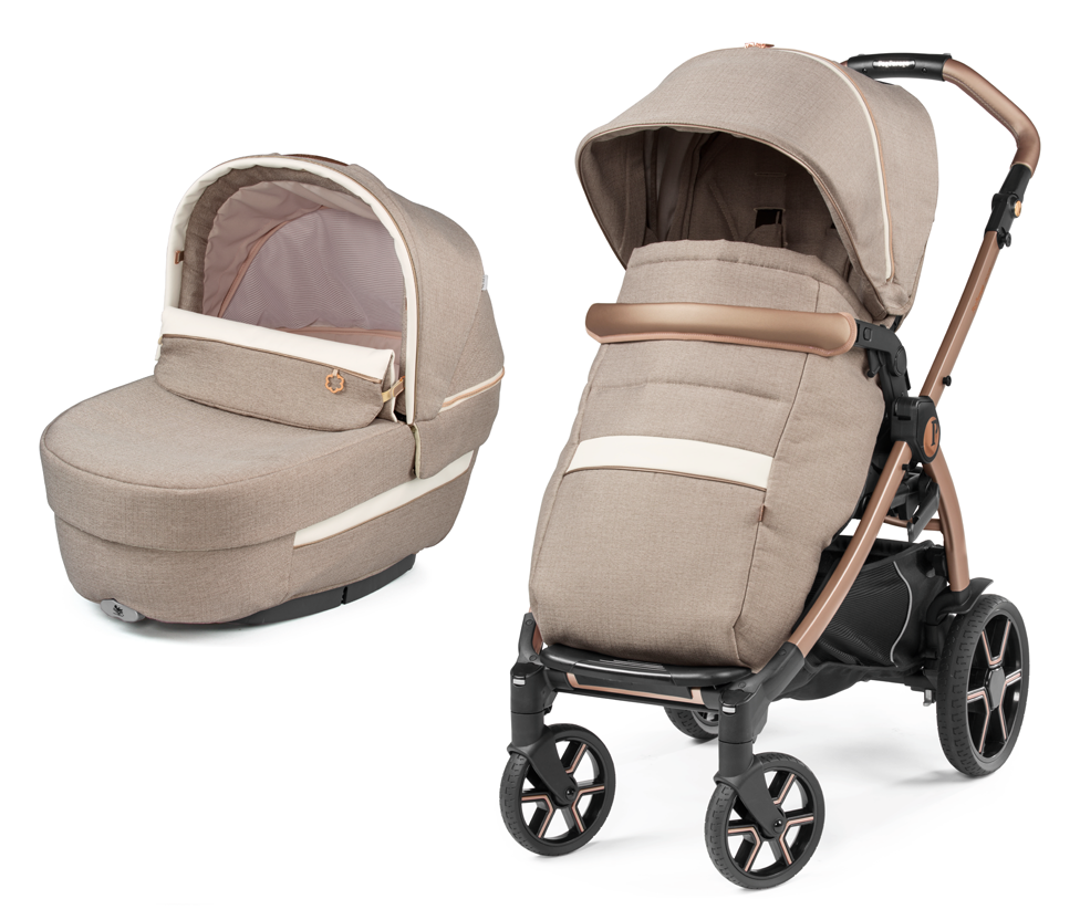 Коляска 2 в 1 Peg Perego Book+Culla Elite, Mon Amour, (бежевый)