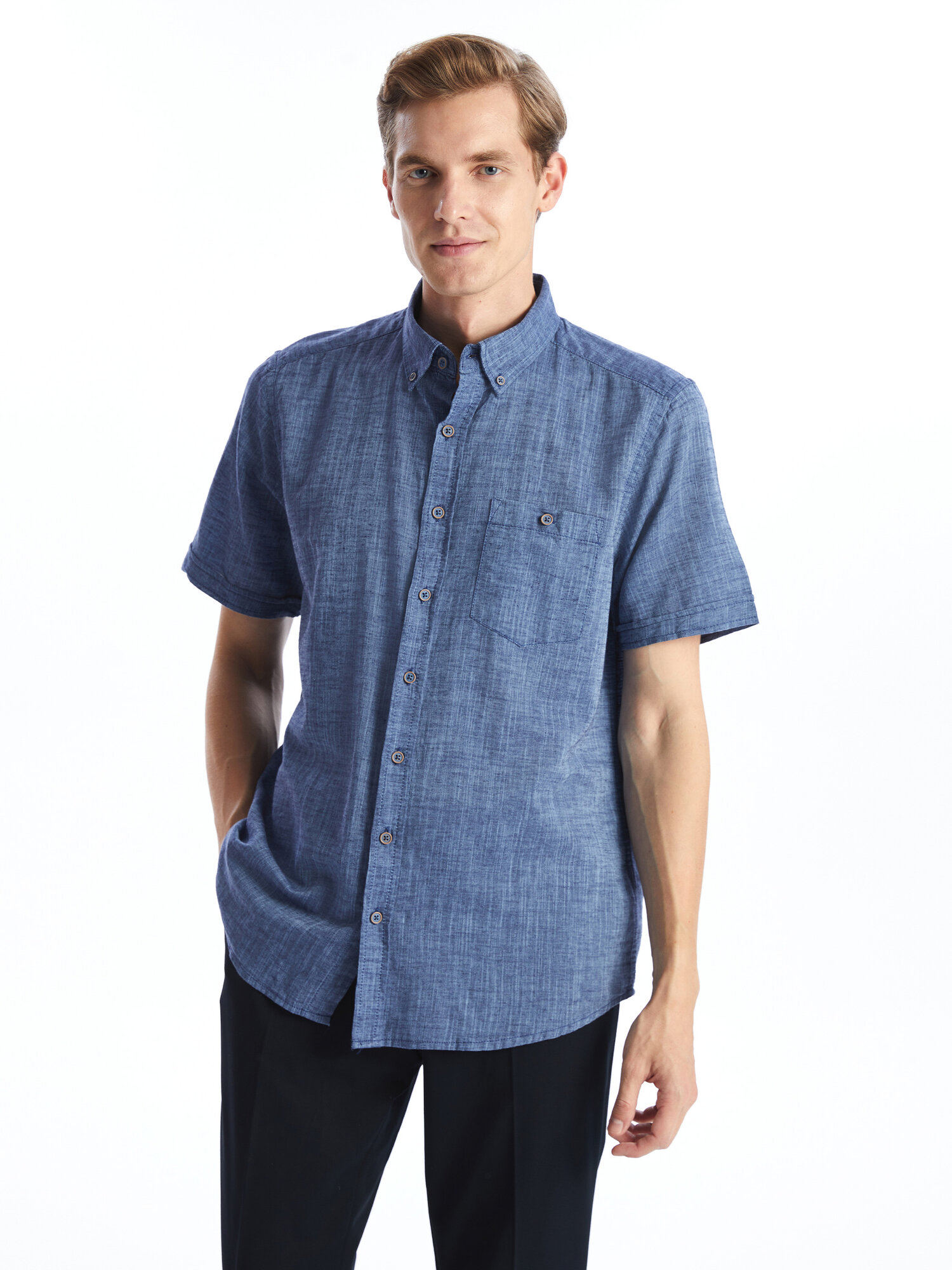 Рубашка LC Waikiki, размер 2XL, indigo