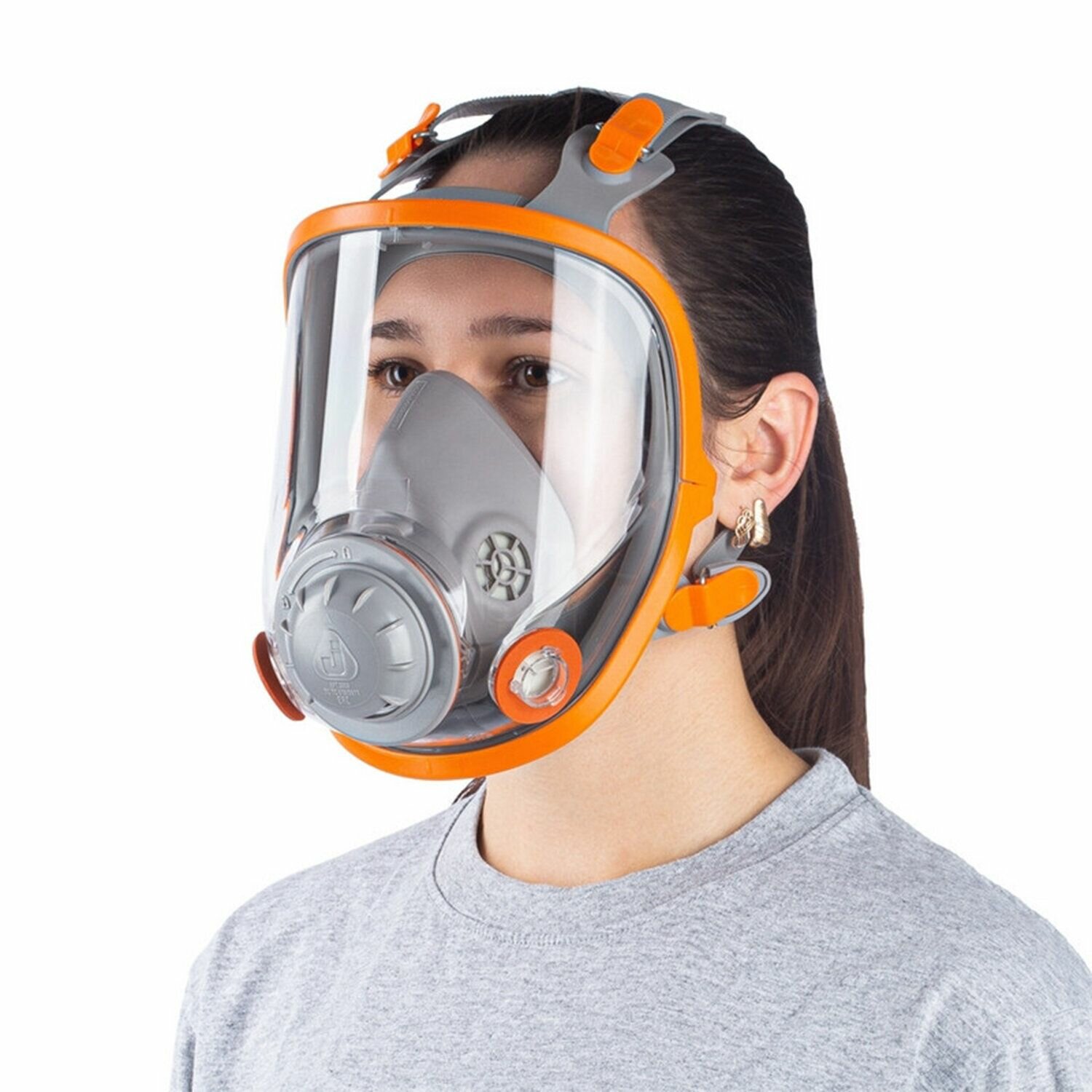 Картинки Маска полнолицевая JETA SAFETY силикон, ударопрочный поликарбонат, защитная пленка, без фильтров, размер L, 5950-L