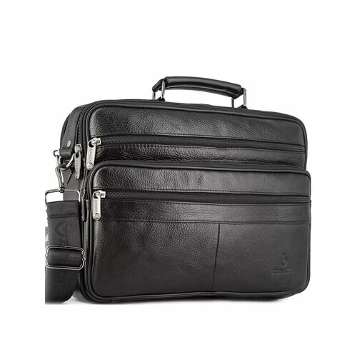 Портфель, фактура зернистая, коричневый