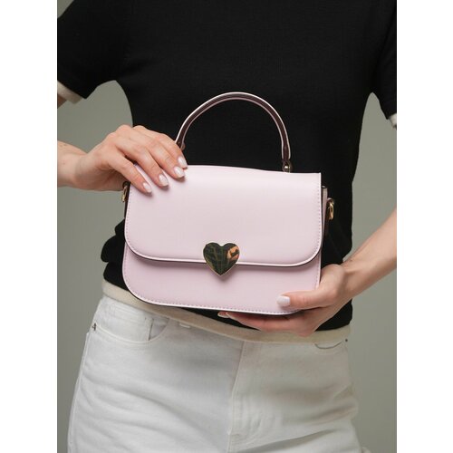 Сумка клатч Daniele Patrici, фактура гладкая, матовая, сиреневый