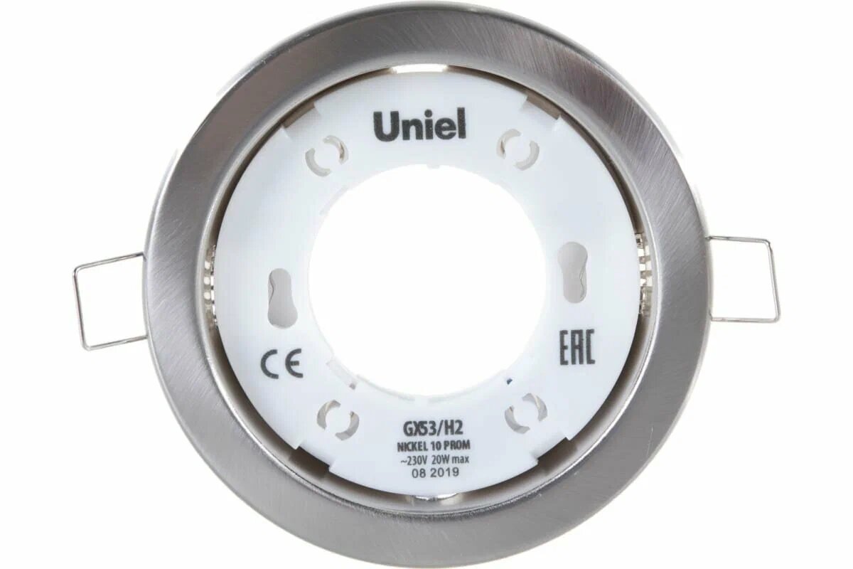 Светильник Uniel 01891 GX53 H4 встраиваемый потолочный серебристый