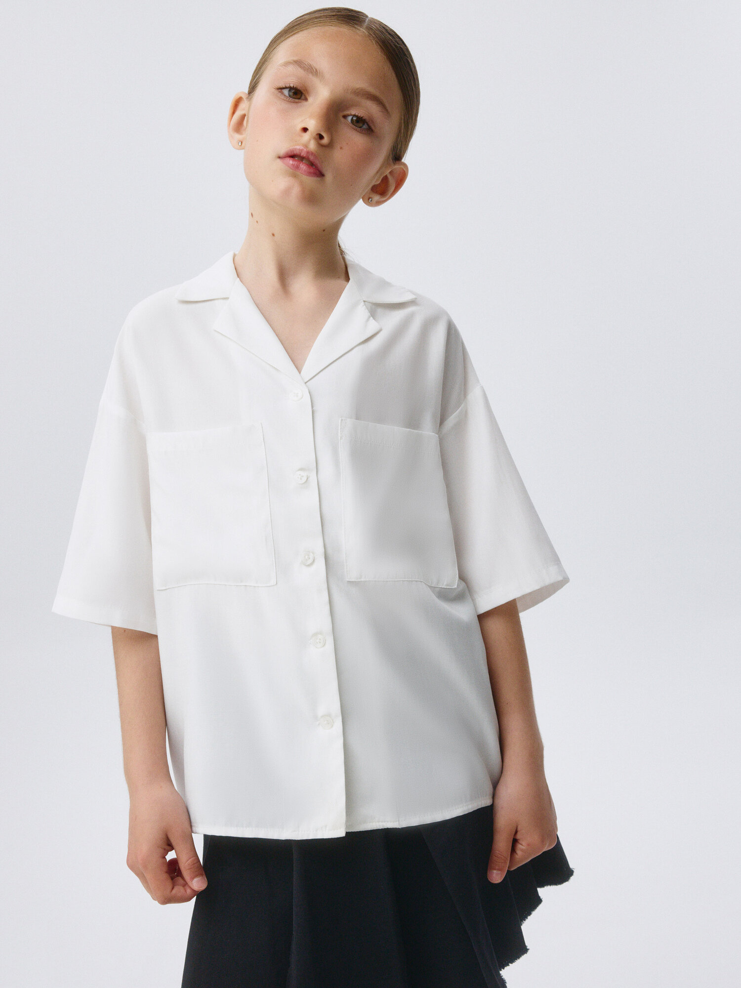 Школьная блуза Sela размер 134 белый