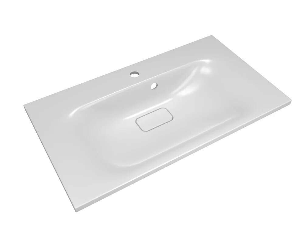 Мебельная раковина Style Line Фортуна 80 из искусственного камня раковина для ванной со сливом-переливом белая прямоугольная