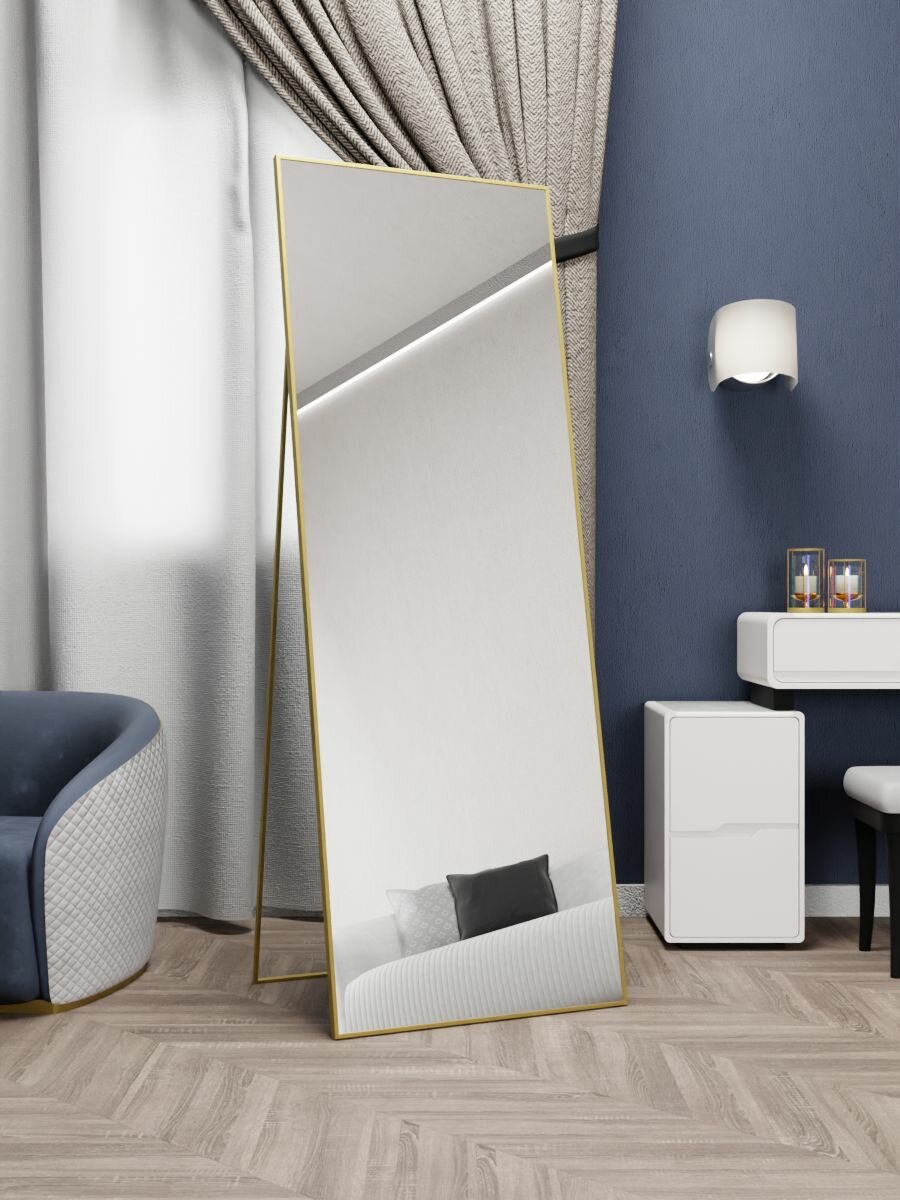 Зеркало напольное в полный рост MOONRISE 170х60 см. Золото