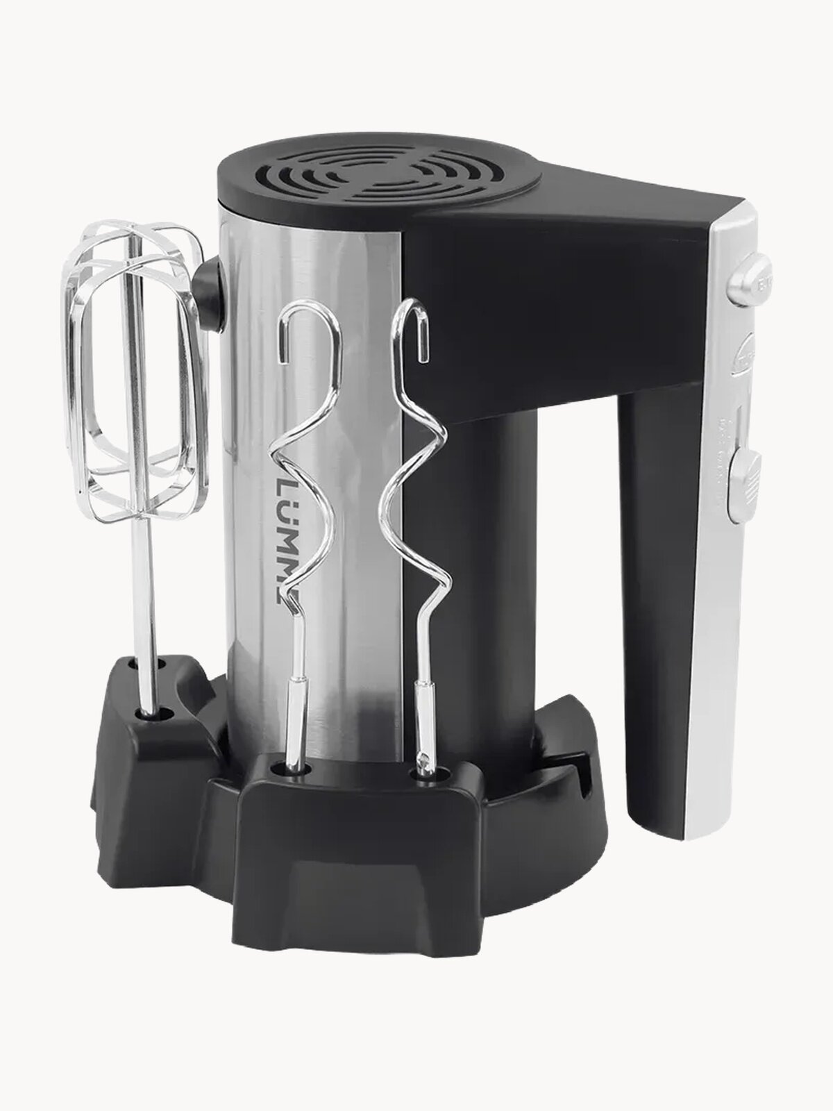 Миксер Lumme LU-MX1876A, ручной, черный, нержавеющая сталь, мощность 800 Вт