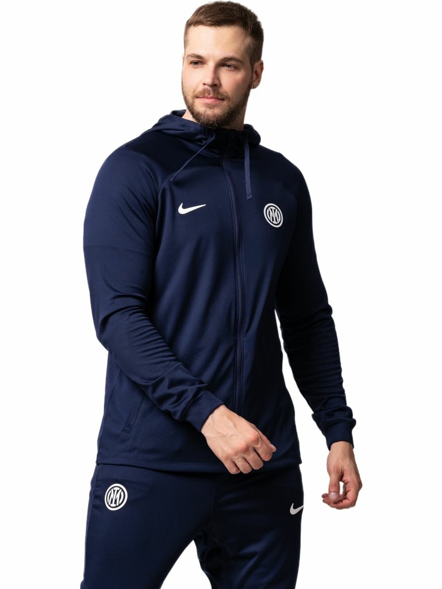Костюм спортивный NIKE M Inter Milan Strike Dri-Fit Hooded Football Tracksuit размер M INT синий