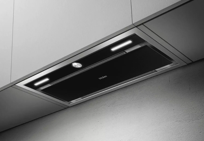 Изображение Встраиваемая вытяжка Haier HVX-BI664GB, цвет черный, производительность 560 куб м/час