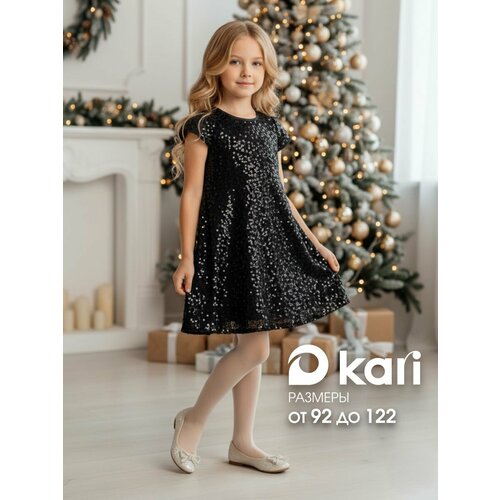 фото Платье kari kids весна-лето 2026, размер 4-5, черный