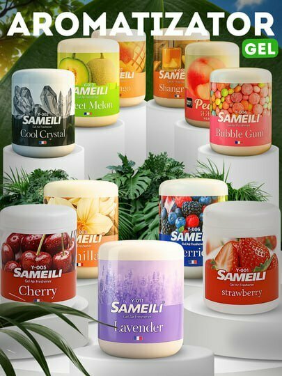 Гелевый ароматизатор SAMEILI Mango 200 г — освежитель воздуха для автомобиля, дома и офиса — фото 1