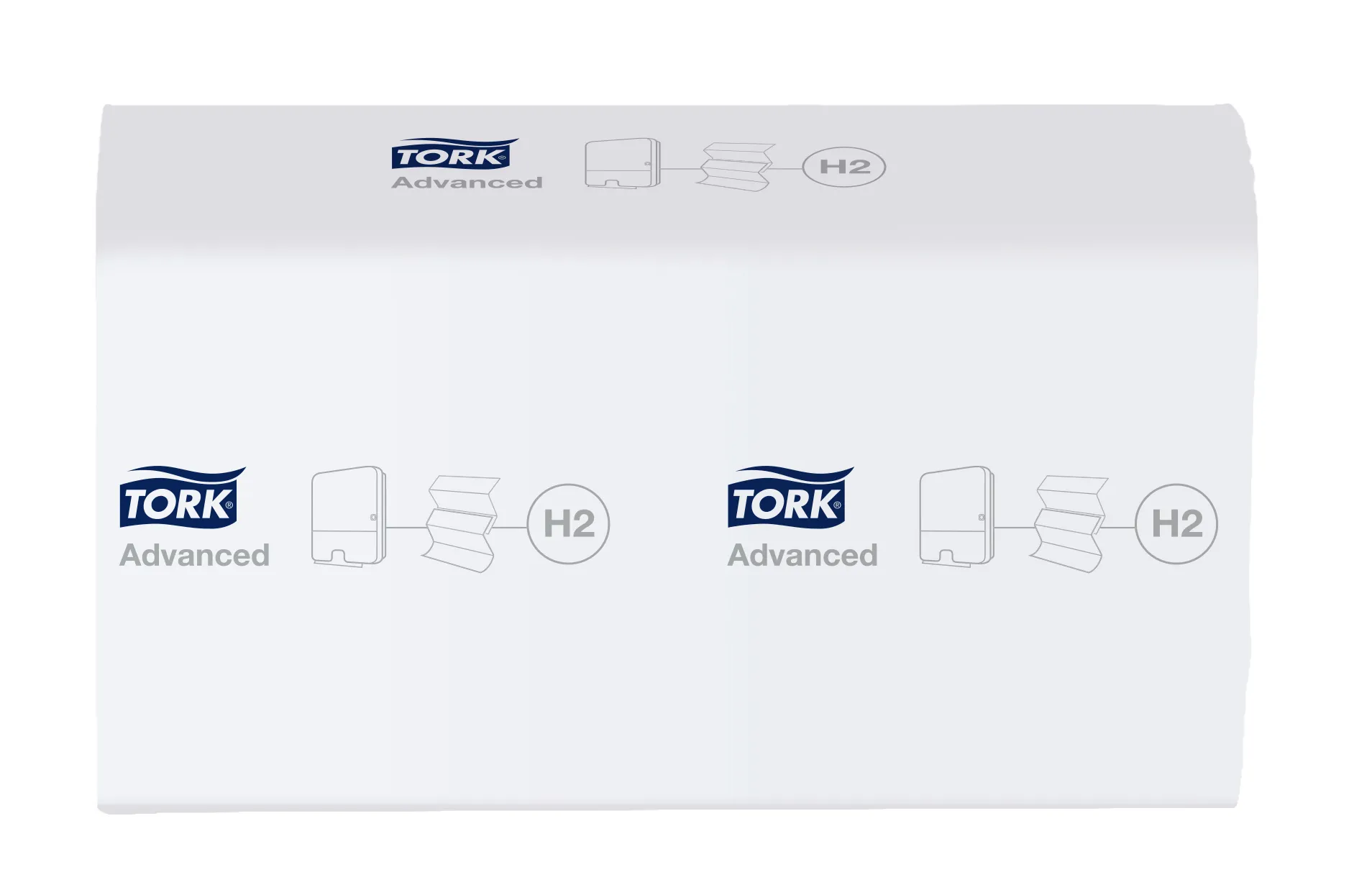 Картинки Бумажные полотенца листовые ТОРК (TORK) H2 Advanced Multifold ,система H2, 21 пачка по 190 листов 21,3х22,5 см, 471150