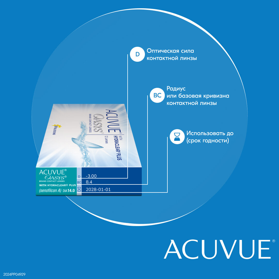 Контактные линзы acuvue oasys 12 шт 8,4, -4,75 johnson & johnson Johnson & Johnson Vision Care Inc/ - фото №2