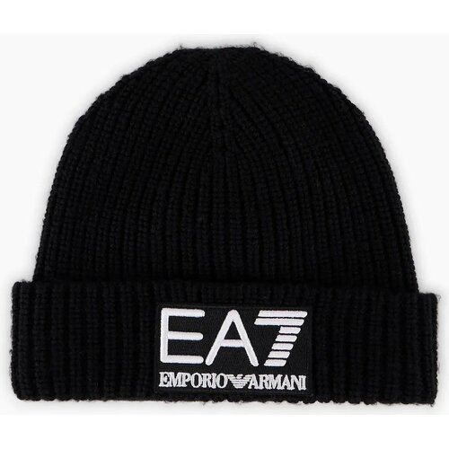 Шапка докер EA7, размер M, черный шерстяная шапка ea7 emporio armani черный