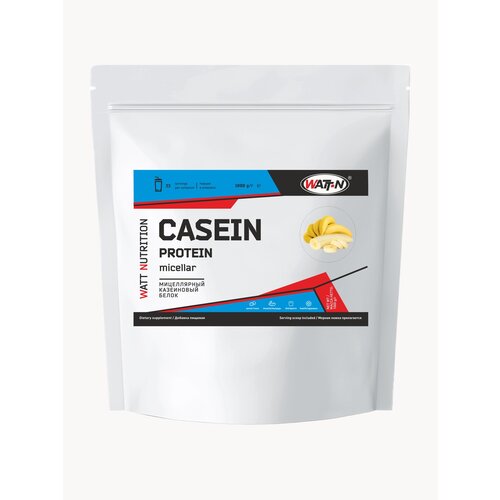 WATT NUTRITION Мицеллярный казеин, Casein Protein, 1000 гр, банан