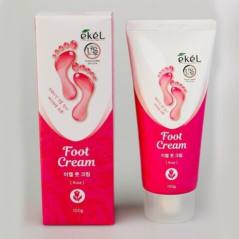 EKEL Успокаивающий крем для ног с экстрактом розы Foot Cream Rose, 100гр - фото №17