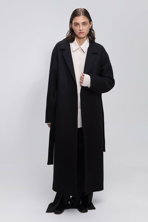 Пальто , размер one-size, черный