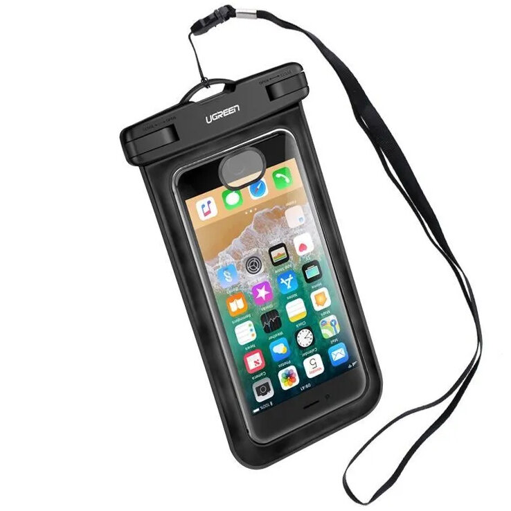 Чехол водонепроницаемый для смартфонов Ugreen LP186 Waterproof Case чёрный (50919)
