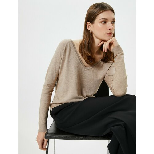 фото Пуловер koton, размер xs, коричневый