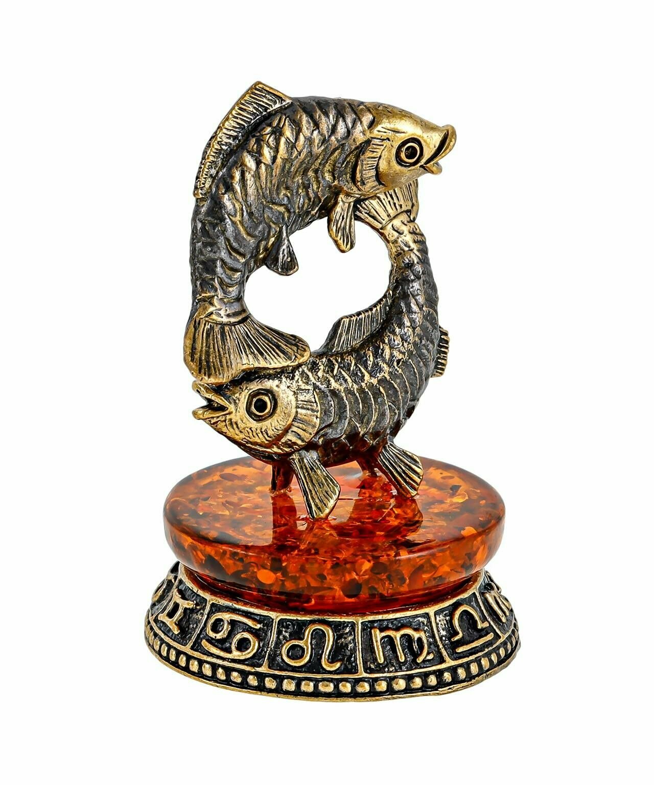 Знак Зодиака Рыбы Большой 2392, коньячный