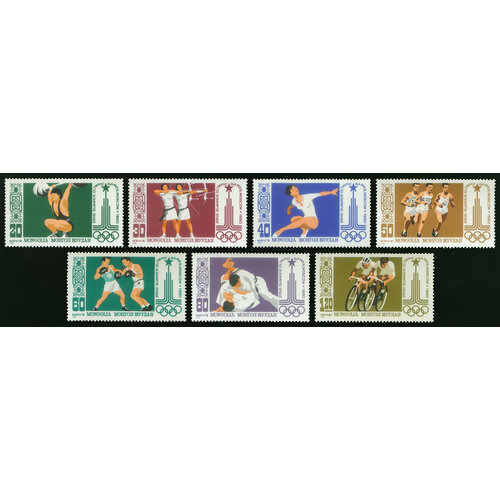 Почтовые марки Монголия 1980г. Летние Олимпийские игры 1980 Москва Олимпийские игры MNH почтовые марки монголия 2000г 27 е летние олимпийские игры бокс олимпийские игры mnh