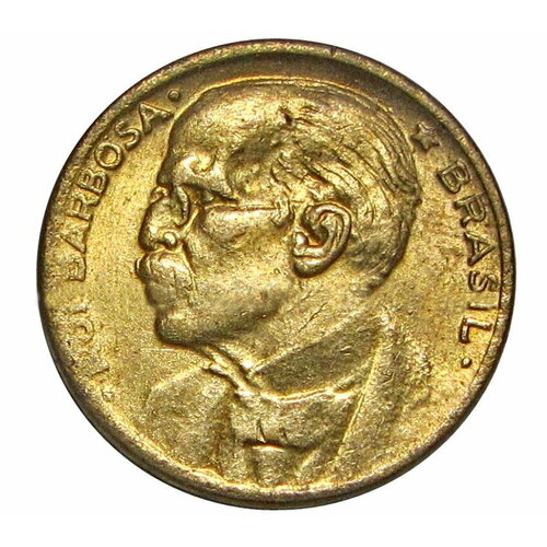 20 сентаво 1955 Бразилия Руй Барбоза UNC клуб нумизмат монета 20 сентаво колумбии 1901 года бронза лепрозорий