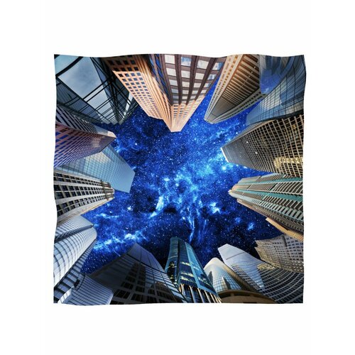 фото Платок ,140х140 см, коричневый, синий casali71