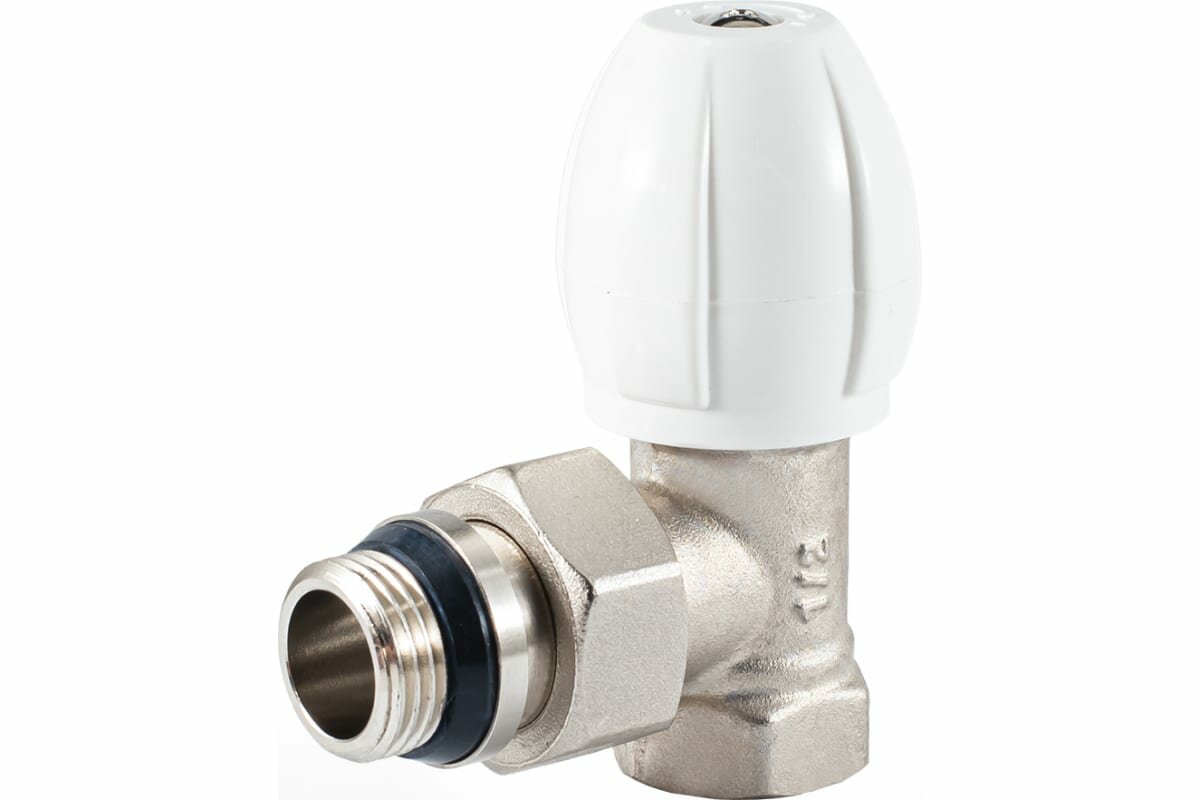 фото Клапан радиатора PROFACTOR регулирующий конусный затвор, угловой с уплотнением 1/2 PF RVA 374UR