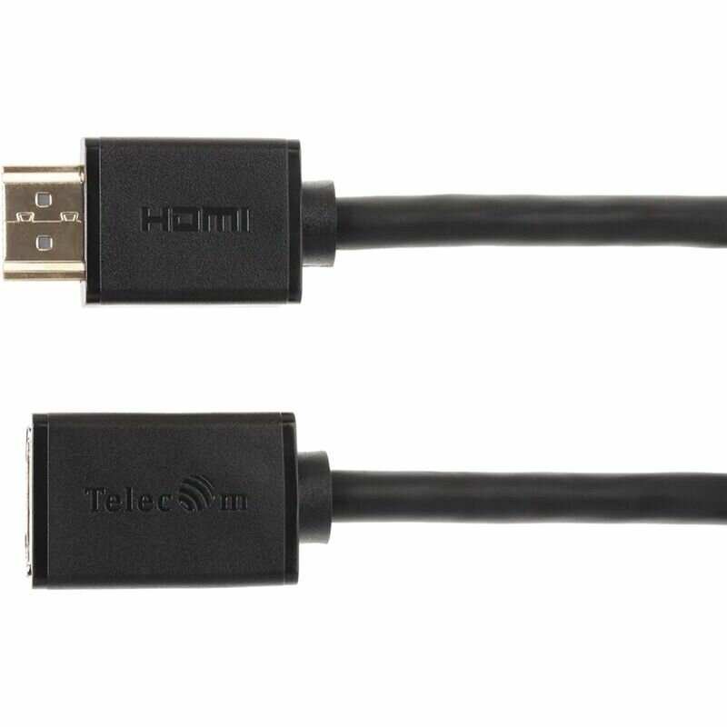 Кабель-удлинитель аудио-видео Telecom, HDMI (m) - HDMI (f) , ver 2.0, 2м, GOLD, черный [tcg235mf-2m] Noname - фото №6