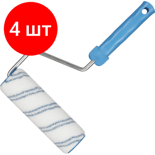 Комплект 4 штук, Валик с ручкой Lazura TOPFORT 18мм бюгель 8